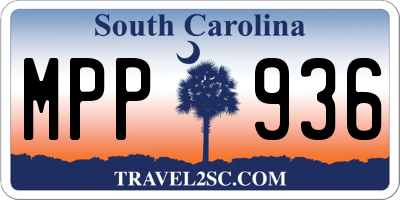 SC license plate MPP936