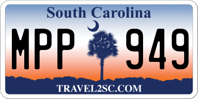 SC license plate MPP949