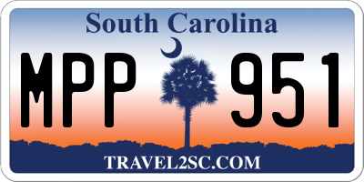 SC license plate MPP951