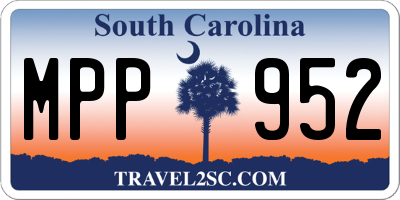 SC license plate MPP952