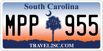 SC license plate MPP955