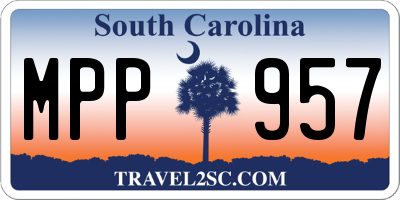 SC license plate MPP957
