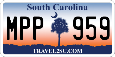 SC license plate MPP959