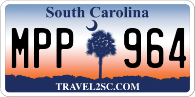 SC license plate MPP964