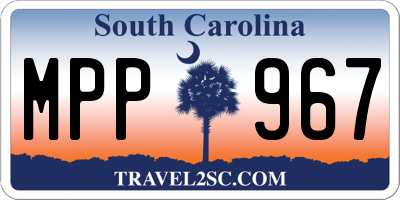 SC license plate MPP967