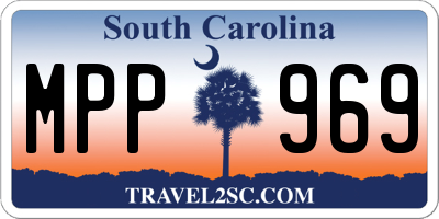 SC license plate MPP969