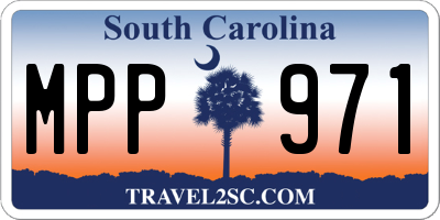 SC license plate MPP971