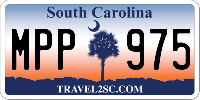 SC license plate MPP975