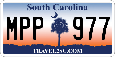 SC license plate MPP977