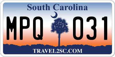 SC license plate MPQ031