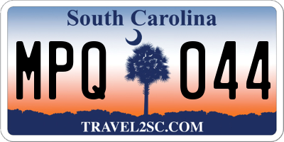 SC license plate MPQ044