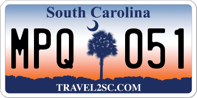 SC license plate MPQ051