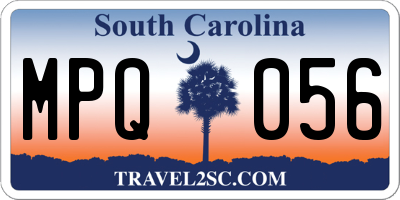 SC license plate MPQ056