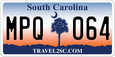 SC license plate MPQ064