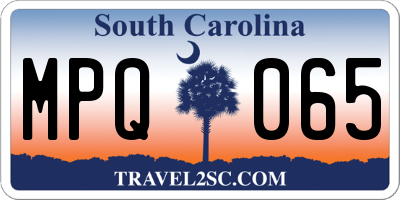 SC license plate MPQ065