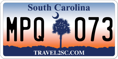 SC license plate MPQ073