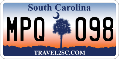 SC license plate MPQ098