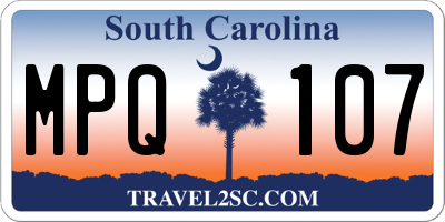 SC license plate MPQ107