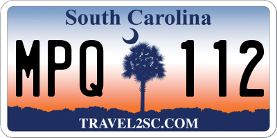 SC license plate MPQ112