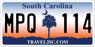 SC license plate MPQ114