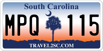 SC license plate MPQ115