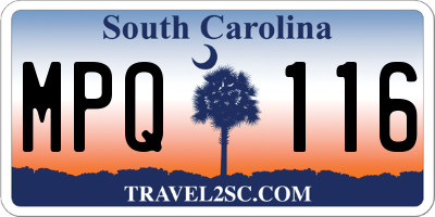 SC license plate MPQ116