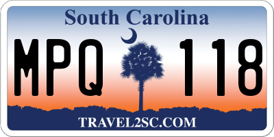 SC license plate MPQ118