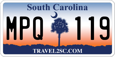 SC license plate MPQ119