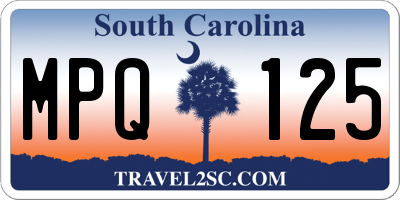 SC license plate MPQ125