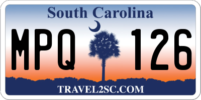 SC license plate MPQ126