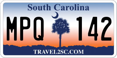 SC license plate MPQ142