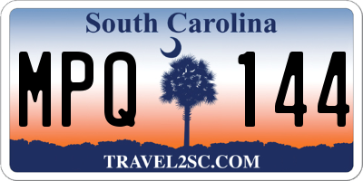 SC license plate MPQ144