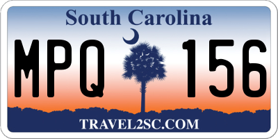 SC license plate MPQ156