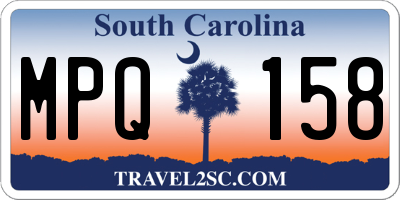 SC license plate MPQ158