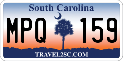 SC license plate MPQ159