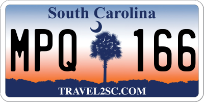 SC license plate MPQ166