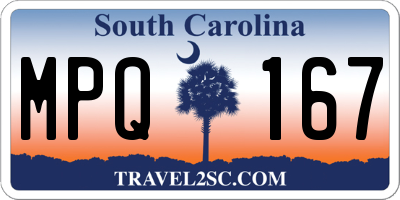 SC license plate MPQ167