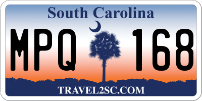 SC license plate MPQ168