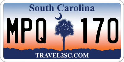 SC license plate MPQ170