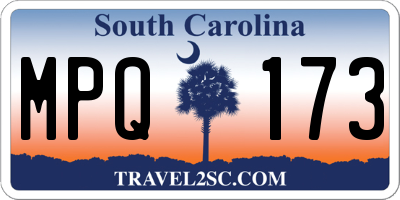 SC license plate MPQ173