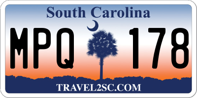SC license plate MPQ178
