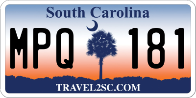 SC license plate MPQ181