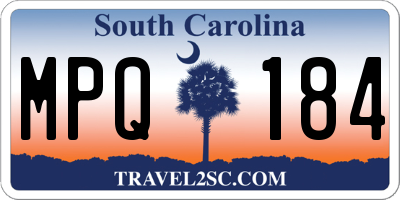 SC license plate MPQ184