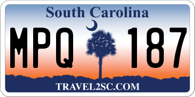 SC license plate MPQ187