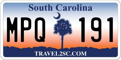 SC license plate MPQ191