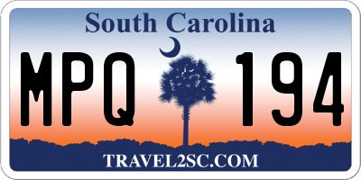 SC license plate MPQ194