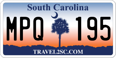 SC license plate MPQ195