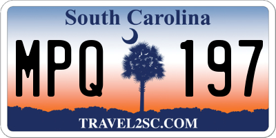 SC license plate MPQ197
