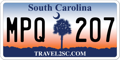 SC license plate MPQ207