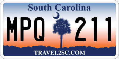 SC license plate MPQ211